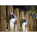 HEITRONIC 2er Set LED Solar-Wandleuchte SINTRA, IP44, 3000K, mit Tag-/Nacht-Sensor + Schalter, wei