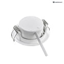 LED Recessed spot DL7202, Ø82mm, 38°, 5W, 3000K, 380lm, IP44, white