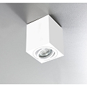 HEITRONIC Surface mounted spot ADL9001, square, GU10, IP20, 25 swiveling, white