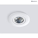 HEITRONIC Eclairage d'extérieur encastré DL8002 CCT Switch, pivotant à la cardan IP65, blanche gradable