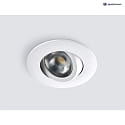 HEITRONIC Eclairage d'extérieur encastré DL8002 CCT Switch, pivotant à la cardan IP65, blanche gradable