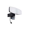 Faretto solare DUPLEX doppio, con sensore, CCT Switch, regolabile IP54, nero 