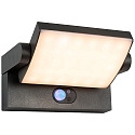HEITRONIC Solar LED Wandleuchte ARONA, IP54, mit IR-Sensor, 3.5W 3000K 300lm, Diffusor 340 drehbar, Alu-Druckguss / PC, anthrazit