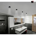 Luminaire de plafond OSO angulaire, version pour montage en surface IP44, noir mat gradable