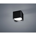 Luminaire de plafond DORA angulaire IP20, satin, noir mat 