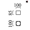 Luminaire de plafond DORA angulaire IP20, satiné, noir mat 