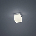 Luminaire de plafond KETO angulaire, commutable, avec diffuseur IP44, chrome 