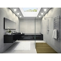 LED Ceiling luminaire KETO LED Bathroom luminaire, square, IP44, chrome