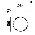 Luminaire de plafond RACK rond IP20, satiné, noir mat gradable