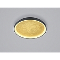 Plafoniera MORI CCT Switch, con diffusore IP20, nero opaco, foglia d'oro dimmerabile