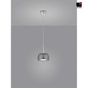 Luminaire à suspension FLUTE IP20, chrome, satiné gradable