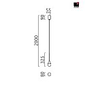LED Pendant luminaire DEEP LED, IP20, gold matt