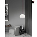 Helestra Luminaire à suspension DORO E27 IP20, rouge, noir mat, blanche