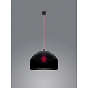pendant luminaire DORO E27 IP20, red, black, black matt