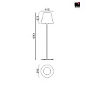 Helestra Floor lamp MORIS-XL Outdoor luminaire, E27, IP44, graphite