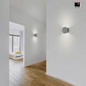 Helestra LED Wandleuchte PONT, Rund, IP20, Ø 15.5cm, Up/Down, 6.5W 2900K 540lm, CRi >90, Gips weiß