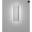 Helestra Lampada da parete DEX IP20, alluminio levigato, bianco opaco dimmerabile