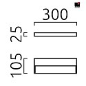 Helestra LED Wall luminaireSLATE 30 LED Mirror lamp IP44 chrome