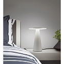 Helestra Lampe de table BAX IP20, satin, blanc mat gradable