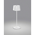 Lampe de table  accu KORI angulaire, indirect, avec variateur tactile IP65, blanc mat gradable