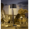 Helestra Lampe de table  accu KORI angulaire, indirect, avec variateur tactile IP65, blanc mat gradable