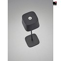 Helestra Outdoor LED Akku-Tischleuchte KORI, IP65, 2.2W 2700K 120lm, indirekt, mit Touch-Dimmer, mattschwarz