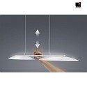 Helestra Luci a sospesione SALLY IP20, cromo, nichel opaco, satinato dimmerabile