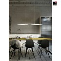Helestra Luci a sospesione SALLY IP20, cromo, nichel opaco, satinato dimmerabile
