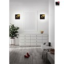 Helestra Luminaire mural dextérieur TAIL IP54, or, satiné, noir gradable