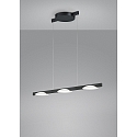 Luci a sospesione POLE 3-Lampadine IP20, satinato, nero opaco, anodizzato dimmerabile
