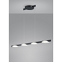 Luci a sospesione POLE 4-Lampadine IP20, satinato, nero opaco, anodizzato dimmerabile