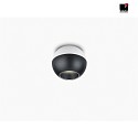 Helestra Luminaire de plafond ETO IP20, noir, blanche gradable