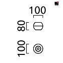 Helestra Luminaire de plafond ETO IP20, noir, blanche gradable