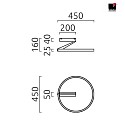 Helestra Plafoniera ELARA LED IP20, oro, nero dimmerabile