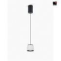 Helestra Luminaire à suspension OVE IP20, noir, blanche gradable