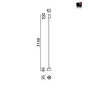 Helestra Luminaire à suspension OVE IP20, noir, blanche gradable