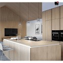 Helestra LED Pendelleuchte FOU, IP20, 6W 2700K 380lm, CRi >90, schaltbar, mattschwarz / Glas grau, Ø11cm