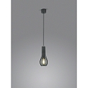 Luminaire � suspension GARA � 1 flamme E27 IP20, chrome noir gradable