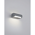 Helestra Auenwandleuchte LUZ 44, IP54, direkt / indirekt (Kopf drehbar), 9W 2700K 850lm, CRi >90, satiniert, graphit