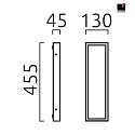 Helestra Applique da esterno SCALA angolare, lang IP44, acciaio inossidabile 