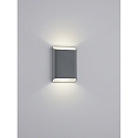 LED Auenwandleuchte TOCO, IP54, eckig, direkt / indirekt, 12W 2700K 880lm, CRi >90, dimmbar, graphit