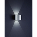 Helestra SIRI 44-R Wall luminaire IP54 silvergrey