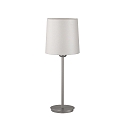 Table lamp HAVANNA, height 40cm, E14, with cable switch, matt nickel / cream white shade, mother-of-pearl effect