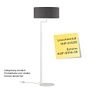 Lampada da terra OSKA E27 IP20, Platino dimmerabile