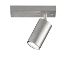 Spotlight CAMINO for wall or ceiling, 1-flame, GU10, rotatable & swiveling, ML Platinum