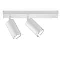 Spotlight CAMINO for wall or ceiling, 2-flame, 2x GU10, rotatable & swiveling, white