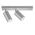 Spotlight CAMINO for wall or ceiling, 2-flame, 2x GU10, rotatable & swiveling, ML Platinum