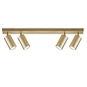 Spotlight CAMINO for wall or ceiling, 4-flame, 4x GU10, rotatable & swiveling, ML Brass
