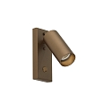 Wall spotlight CAMPUS, with integrated toggle switch, 1-flame, GU10, rotatable & swiveling, ML Bronze