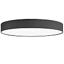 LED ceiling luminaire LUNA,  78cm, 48W 3000K 5500lm, white fabric cover below, dimmable, slate chintz